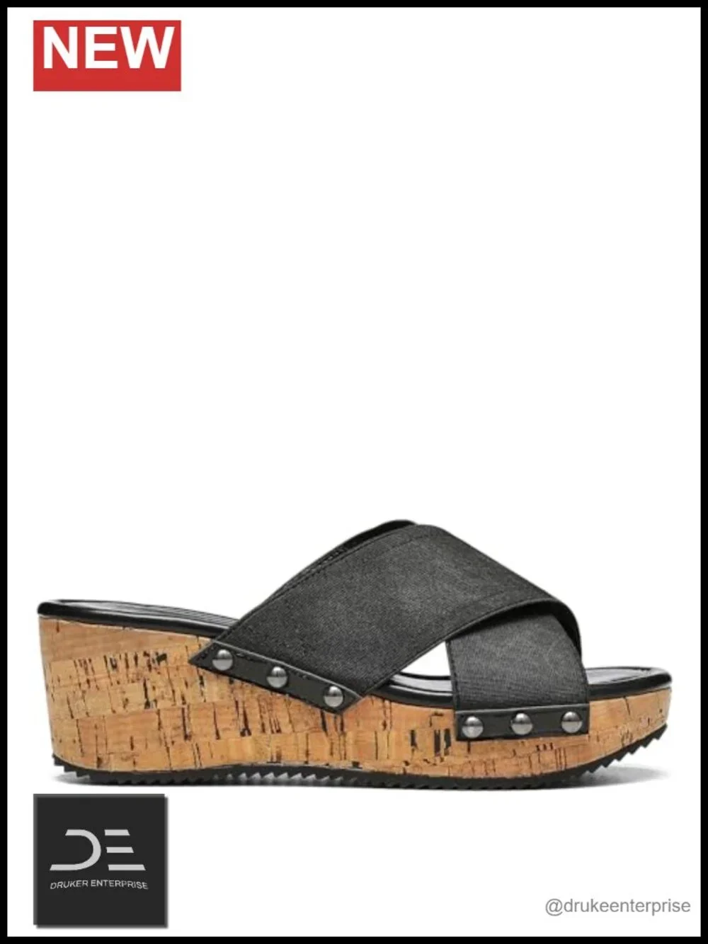Women's Wedge Sandals Cork Platform Memory Foam Slip On